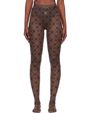 Marine Serre Ssense Exclusive Recycled Mesh Flock Tights - Multicolour