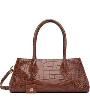 Amiri Embossed Croc Honey 40 Shoulder Bag - Brown