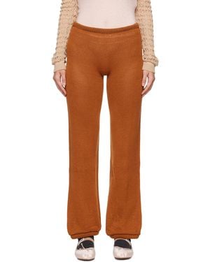 Isa Boulder Isabella Straight Lounge Trousers - Brown