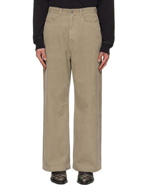 Tonywack Washed Corduroy Wide-Leg Trousers - Natural