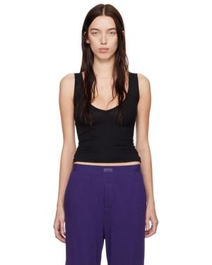 Skims Soft Lounge Deep Plunge Tank Top - Purple