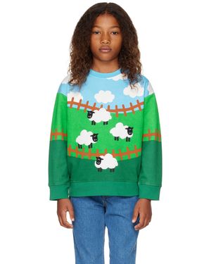 Stella McCartney キッズ｜グリーン Sheep Cloud スウェットシャツ
