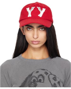 OPEN YY Casquette De Baseball 'Yy' Rouge En Laine À Logo - Gris