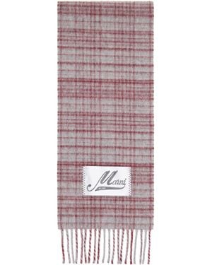 Marni Wool Check Scarf - Multicolour