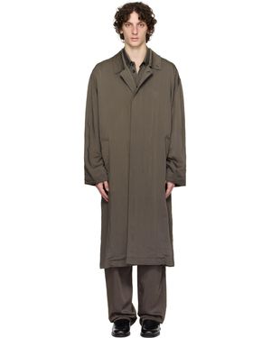 Lemaire Manteau Ultraléger Gris - Noir