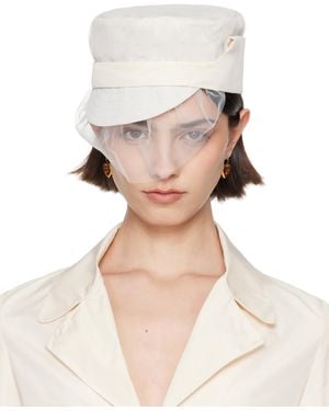 Renaissance Renaissance Ssense Exclusive Bridal Capsule Satin Hat - Natural