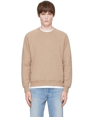 Ami Paris Cotton Embossed Ami De Coeur Sweatshirt - Natural