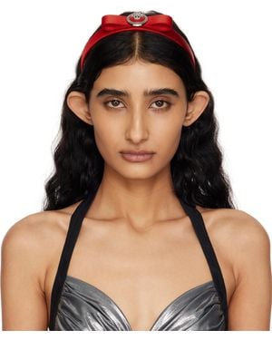 Versace Gianni Ribbon Headband in Black | Lyst