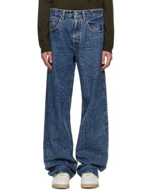 MM6 by Maison Martin Margiela Crinkled Jeans - Blue