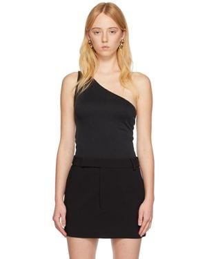Third Form Form One Shoulder Tank Top - Black