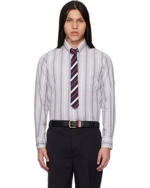 Thom Browne Madras Cotton Repp Stripe Armband Shirt - Multicolor