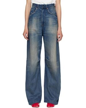 MM6 by Maison Margiela Wide-Leg Jeans - Blue