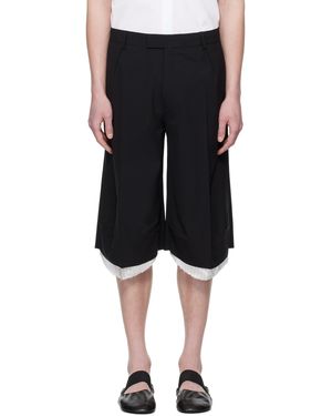 ALAINPAUL Knee Tailored Shorts - Black