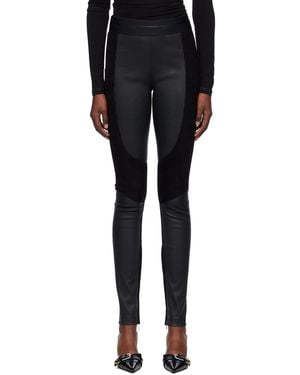 Helmut Lang Racer Leather Leggings - Black