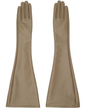 Issey Miyake Brown Straight Seams Gloves - Natural