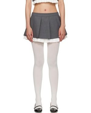 ShuShu/Tong Ruffled Pleat Miniskirt - Black