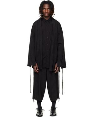 Yohji Yamamoto Thin Stripe Jacket - Black