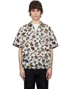 Sacai Tropical Print Polo - Black
