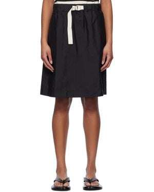 Jil Sander Belted Midi Skirt - Black