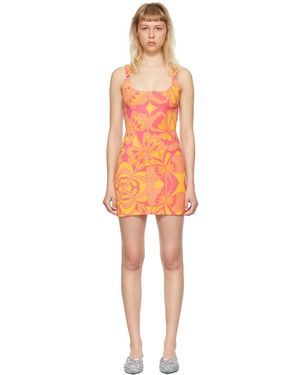 Priscavera Robe courte jaune en coton - Noir