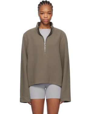 Rier Taupe Fleece Sweater - Brown
