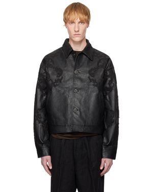 Professor.E Horse Laser Leather Jacket - Black
