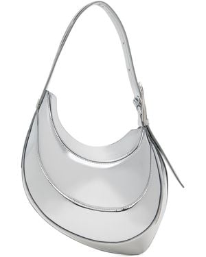 Mugler Silver Small Spiral Curve 02 Bag - Gray