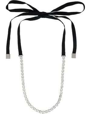 MM6 by Maison Margiela Collana Strass Necklace - Black