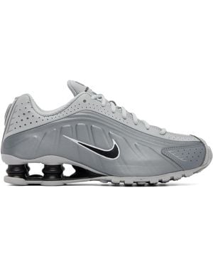 Nike Baskets R4 Gris Et Noir À Empiècements Shox