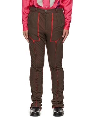 Edward Cuming Panelled Trousers - Red