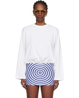 Jean Paul Gaultier Mix Jersey Long Sleeves Bodysuit - White