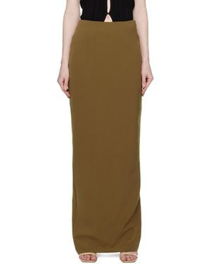 Paris Georgia Basics Khaki Magda Maxi Skirt - Green