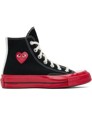 COMME DES GARÇONS PLAY Comme Des Garçons Play Black & Red Converse Edition Play Chuck 70 High-top Sneakers
