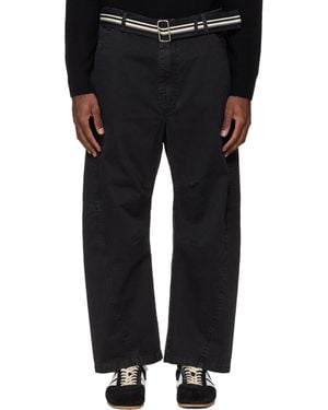 Mordecai Pantalon Noir À Poches