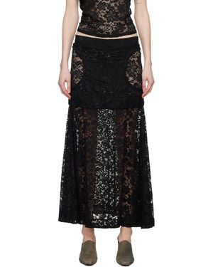 Eckhaus Latta Seraph Midi Skirt - Black