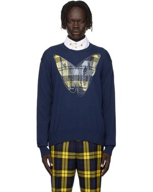 Vivienne Westwood シャツ 7分丈 メンズ ブルー スリム 青 Vivienne Westwood Men's Blue Long Sleeve Shirt size 52 / 42