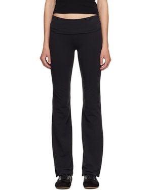 Skims Cotton Jersey Foldover Lounge Pants - Blue