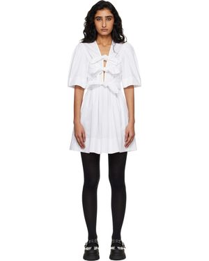 knee length dresses for ladies Ganni Organic Cotton Mini Dress