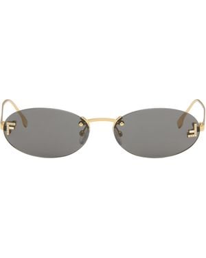 Fendi First' Crystal Sunglasses - Grey