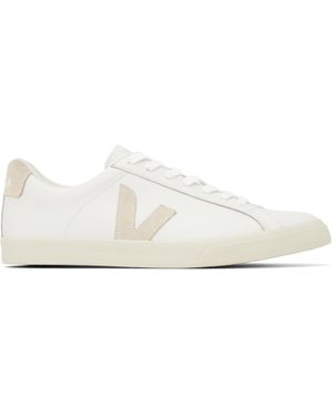 Veja Baskets Esplar Blanc Et En Cuir - Noir