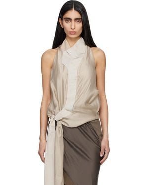 Entire studios Taupe Fluid Top - Multicolour