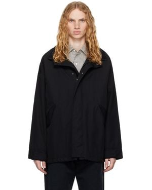 Kaptain Sunshine Wool-Lined Nylon Gabardine Coat - Black