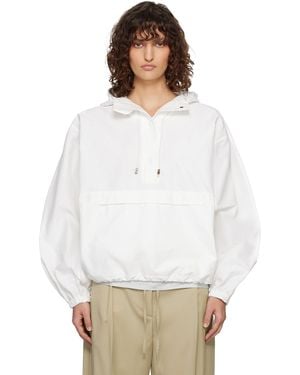 Rohe Textured Cotton-Blend Anorak Jacket - White