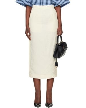 Willy Chavarria Off- Tubo Midi Skirt - White