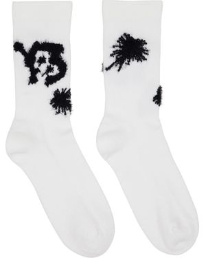 Y-3 Chito Graphic Crew Socks - White