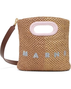Marni Paper Raffia Seaside Bag - Brown