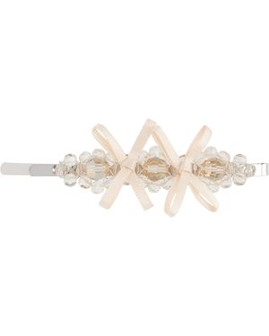 Simone Rocha Petite Bow Mini Flower Hair Clip in Black | Lyst display picture 1