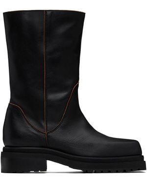 Eckhaus Latta Stacked Boots - Black