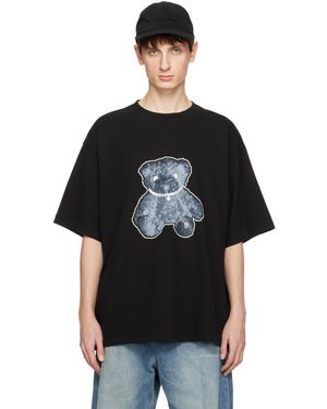 we11done ブラック Necklace Teddy Tシャツ