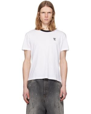 Acne Studios ホワイト レギュラーフィット Tシャツ
